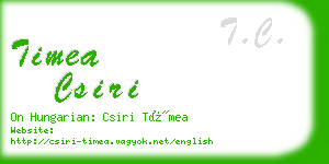 timea csiri business card